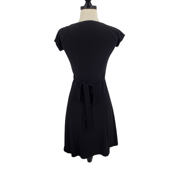 Norma Kamali Black Jersey Wrap Dress Size XS - Picture 7 of 10